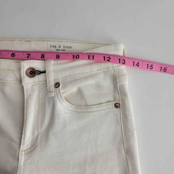 Rag & Bone Cate Mid Rise Ankle Skinny Jeans Butter Yellow - Picture 10 of 12